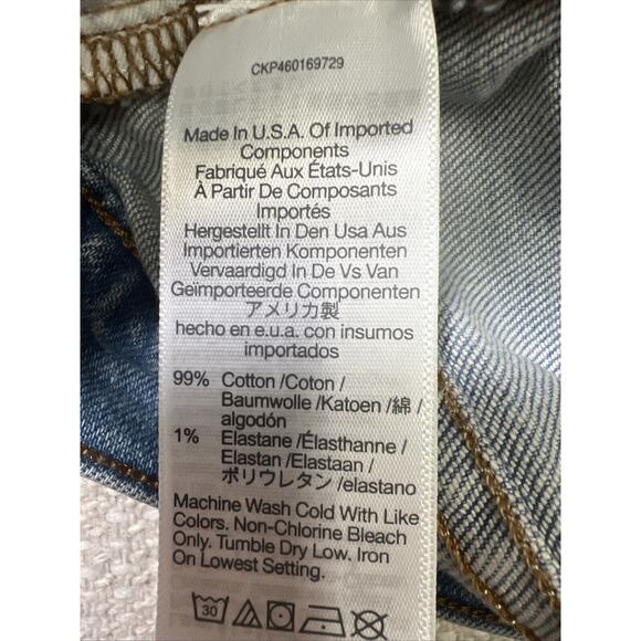 Madewell Jeans Women 28 Blue Perfect Vintage Straight in Danby Wash Knee-Rip Ed - Picture 13 of 15